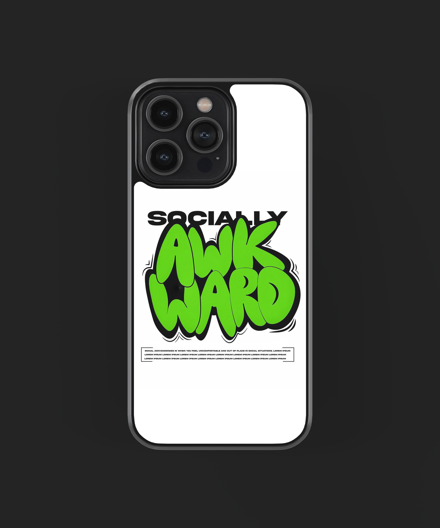 socially awkward |Phone Cover | Glass Case