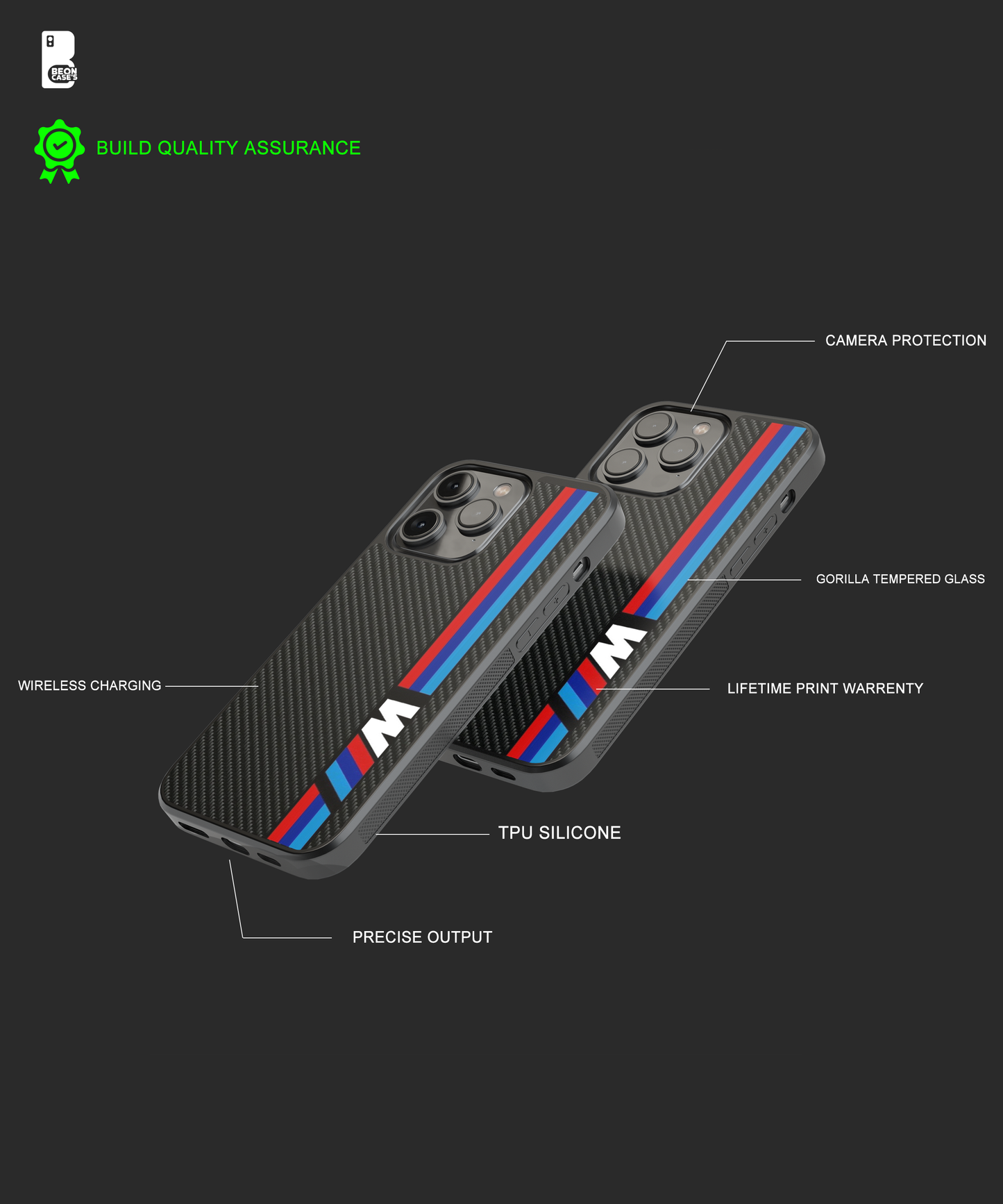 BMW Motorsport Carbon Glass Case