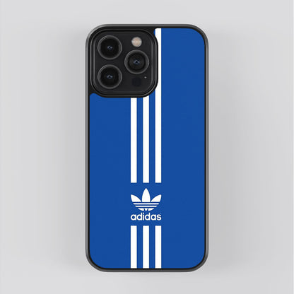 Blue Lines Glass Phone Case