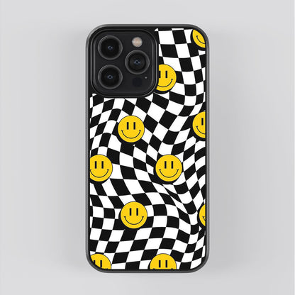 Checks & Smile Glass Phone Case