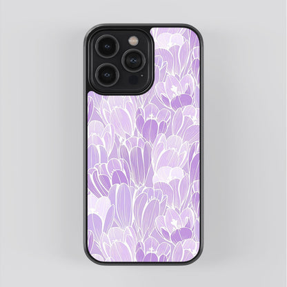 Aesthetic Flower Print Glass Phone Case