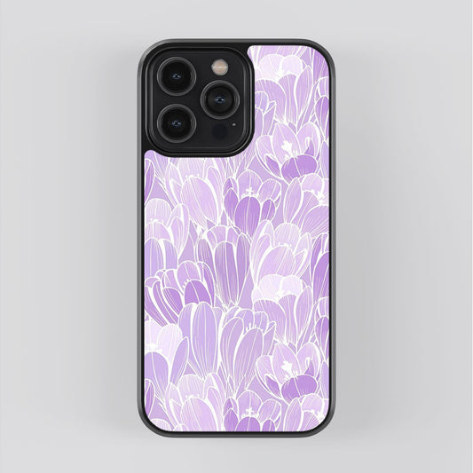 Aesthetic Flower Print Glass Phone Case