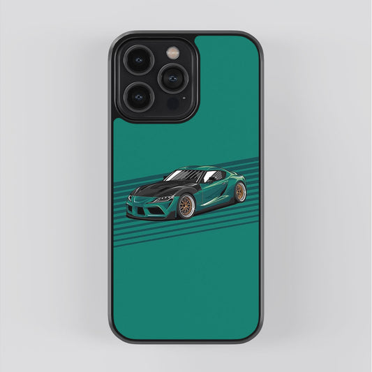 Race Car Glass Phone Case