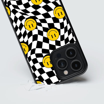 Checks & Smile Glass Phone Case