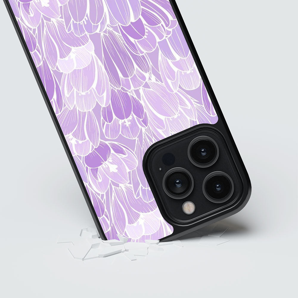 Aesthetic Flower Print Glass Phone Case