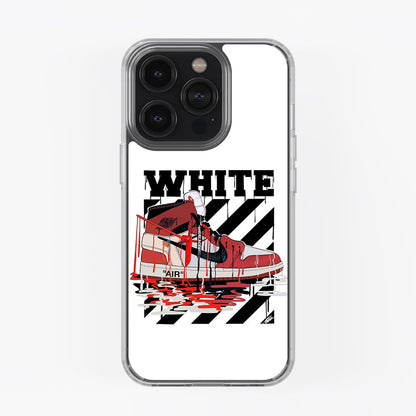 White Sneaker Glass Phone Case