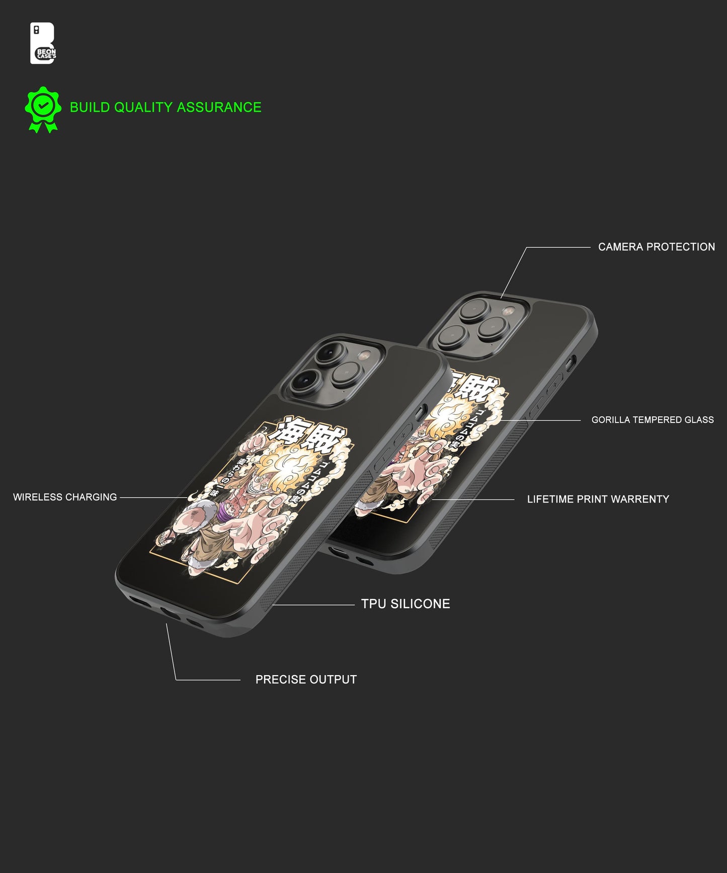 Luffy Gear 5 One Piece |Phone Cover | Glass Case