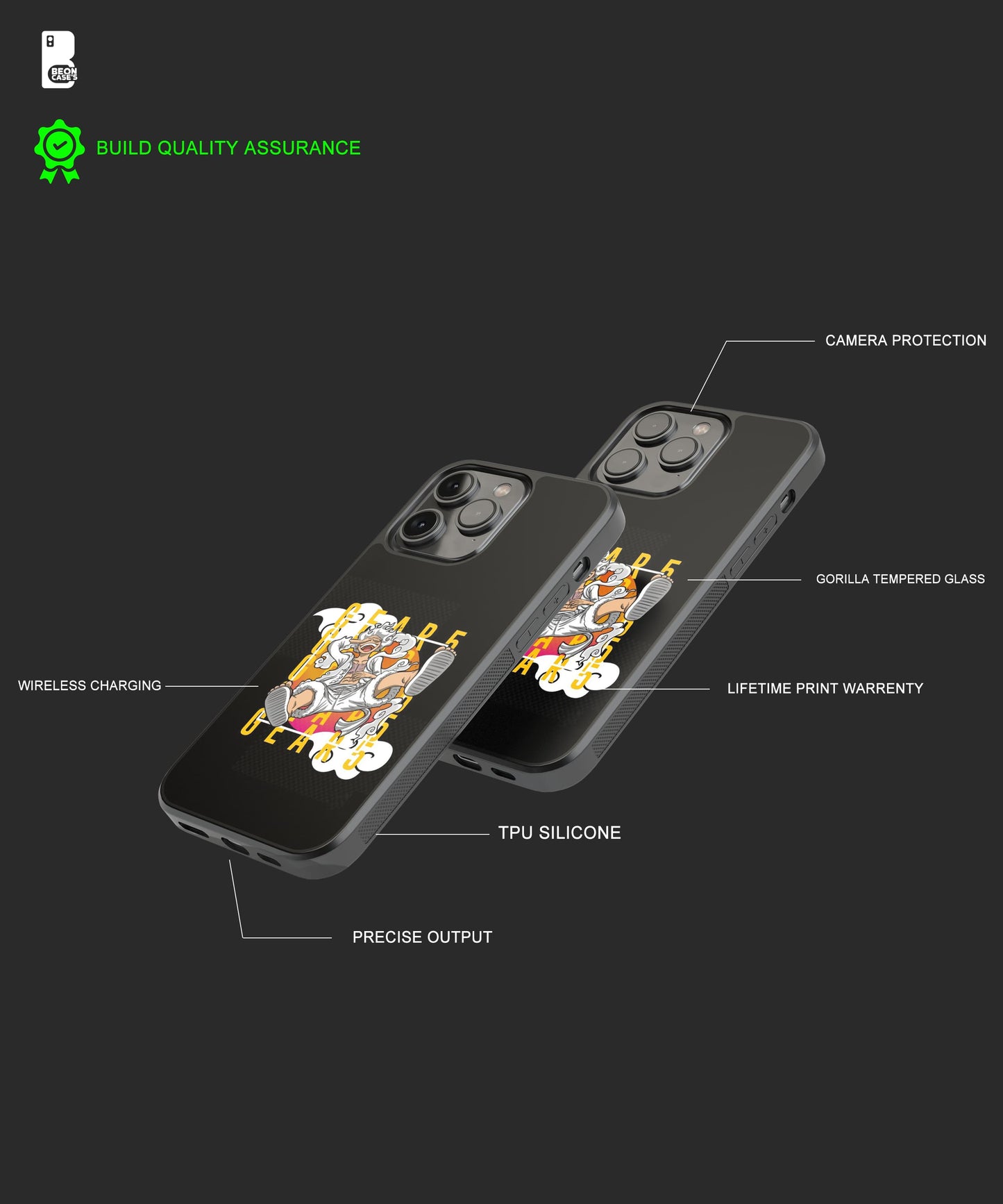 Luffy Gear 5 One Piece |Phone Cover | Glass Case