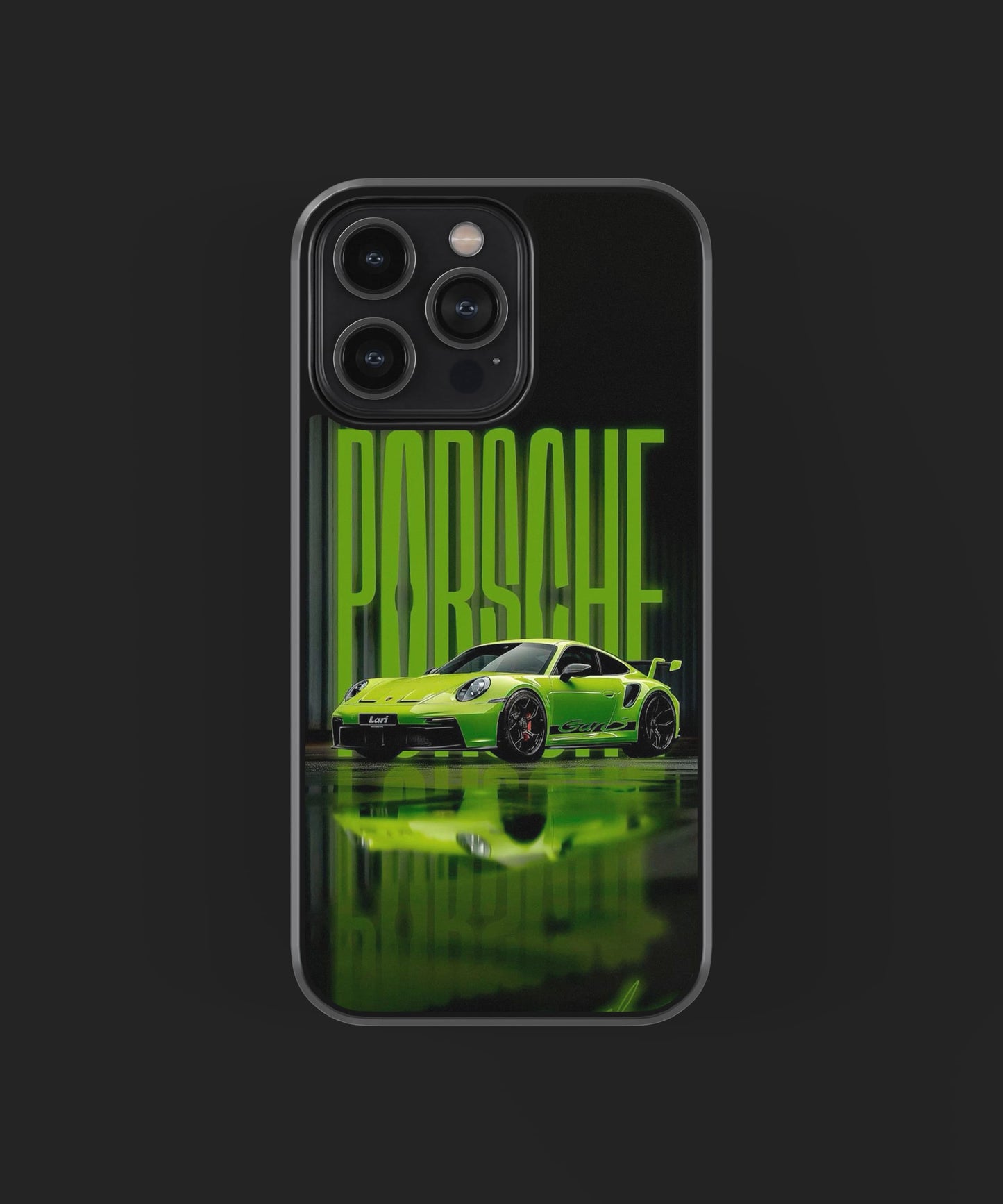 Vibrant Green Porsche automobile, |Phone Cover | Glass Case