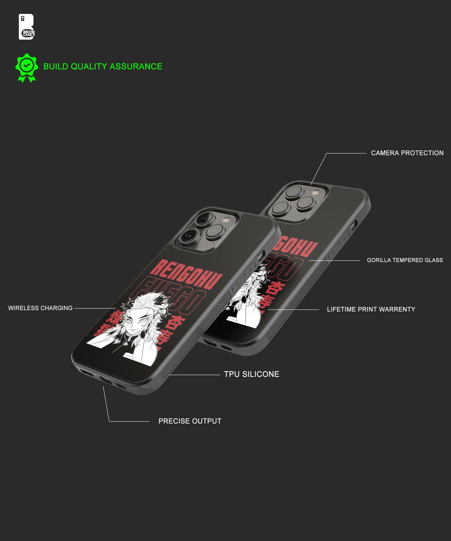 Rengoku |Phone Cover | Glass Case